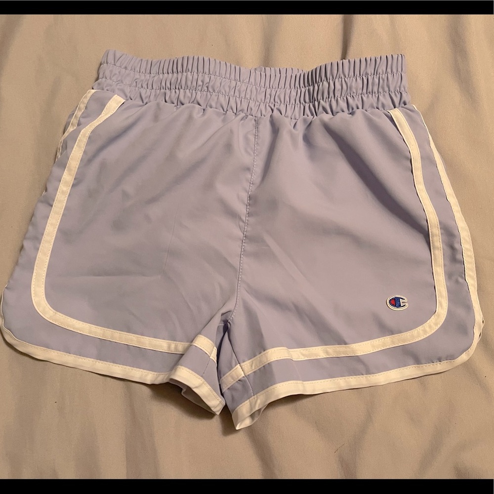 Girls champion athletic shorts - light purple color